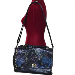 Spring Step L'Artist Leather Floral Shoulder Bag